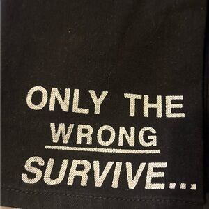 Ksubi Black Skinny Jeans with White Text